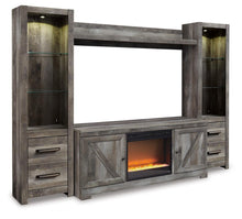 Load image into Gallery viewer, Wynnlow 4-Piece Entertainment Center with Electric Fireplace
