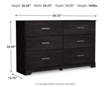 Load image into Gallery viewer, Belachime Six Drawer Dresser
