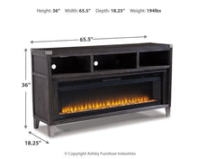 Load image into Gallery viewer, Todoe 65" TV Stand with Electric Fireplace
