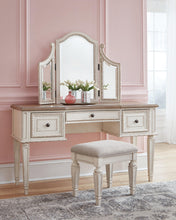 Load image into Gallery viewer, Realyn Vanity/Mirror/Stool (3/CN)
