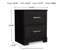 Load image into Gallery viewer, Belachime Two Drawer Night Stand
