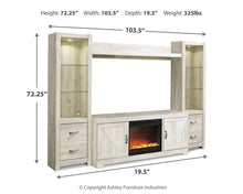 Load image into Gallery viewer, Bellaby 4-Piece Entertainment Center with Fireplace
