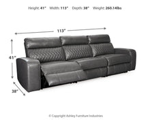 Load image into Gallery viewer, Samperstone 3-Piece Power Reclining Sectional Sofa
