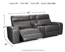 Load image into Gallery viewer, Samperstone 3-Piece Power Reclining Sectional Loveseat
