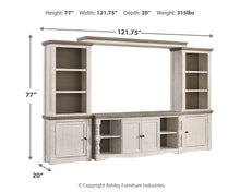 Load image into Gallery viewer, Havalance 4-Piece Entertainment Center
