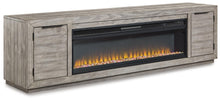 Load image into Gallery viewer, Naydell 92" TV Stand with Electric Fireplace

