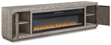 Load image into Gallery viewer, Naydell 92" TV Stand with Electric Fireplace
