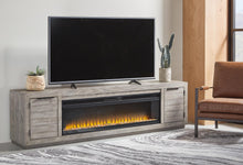 Load image into Gallery viewer, Naydell 92" TV Stand with Electric Fireplace
