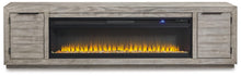 Load image into Gallery viewer, Naydell 92" TV Stand with Electric Fireplace
