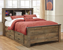 Load image into Gallery viewer, Trinell Full Bookcase Bed with 2 Sided Storage
