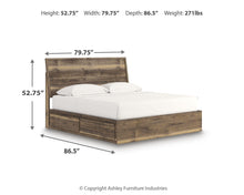 Load image into Gallery viewer, Chirason King Panel Bed with Storage
