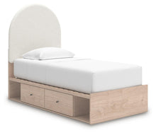 Load image into Gallery viewer, Arloster Twin Upholstered Panel Bed with Storage
