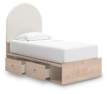 Load image into Gallery viewer, Arloster Twin Upholstered Panel Bed with Storage
