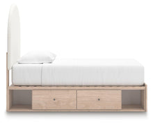 Load image into Gallery viewer, Arloster Twin Upholstered Panel Bed with Storage
