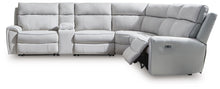 Load image into Gallery viewer, Social Pointe 6-Piece Reclining Sectional with Storage Console
