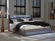 Load image into Gallery viewer, Verishaw King Upholstered Bed with Wireless Audio
