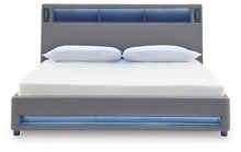Load image into Gallery viewer, Verishaw King Upholstered Bed with Wireless Audio
