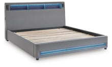 Load image into Gallery viewer, Verishaw California King Upholstered Bed with Wireless Audio
