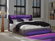 Load image into Gallery viewer, Verishaw California King Upholstered Bed with Wireless Audio
