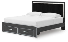Load image into Gallery viewer, Zuraleus King Upholstered Panel Storage Bed
