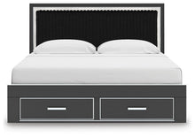 Load image into Gallery viewer, Zuraleus King Upholstered Panel Storage Bed
