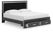 Load image into Gallery viewer, Zuraleus King Upholstered Panel Storage Bed
