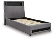 Load image into Gallery viewer, Verishaw Twin Upholstered Bed with Wireless Audio
