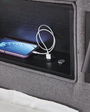 Load image into Gallery viewer, Verishaw Twin Upholstered Bed with Wireless Audio
