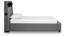 Load image into Gallery viewer, Verishaw Twin Upholstered Bed with Wireless Audio
