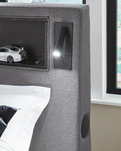 Load image into Gallery viewer, Verishaw Twin Upholstered Bed with Wireless Audio
