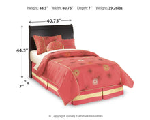 Load image into Gallery viewer, Huey Vineyard Twin Sleigh Headboard Bed with Mirrored Dresser, Chest and Nightstand
