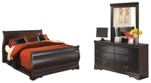 Load image into Gallery viewer, Huey Vineyard Queen Sleigh Bed with Mirrored Dresser
