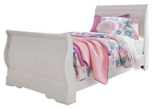 Load image into Gallery viewer, Anarasia Twin Sleigh Bed with Mirrored Dresser, Chest and Nightstand
