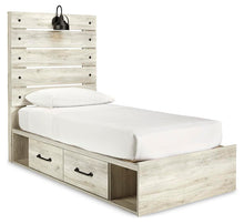 Load image into Gallery viewer, Cambeck Twin Panel Bed with 4 Storage Drawers with Mirrored Dresser, Chest and Nightstand
