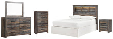 Load image into Gallery viewer, Drystan Full Bookcase Headboard, Dresser, Mirror, Chest and Nightstand
