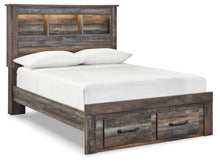 Load image into Gallery viewer, Drystan Full Bookcase Bed with 2 Storage Drawers with Mirrored Dresser
