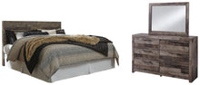 Load image into Gallery viewer, Derekson King Panel Headboard Bed with Mirrored Dresser
