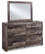 Load image into Gallery viewer, Derekson King Panel Headboard Bed with Mirrored Dresser
