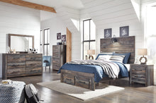 Load image into Gallery viewer, Drystan Full Panel Bed with 2 Storage Drawers with Mirrored Dresser
