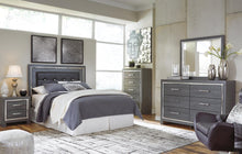 Load image into Gallery viewer, Lodanna Queen/Full Upholstered Panel Headboard Bed with Mirrored Dresser
