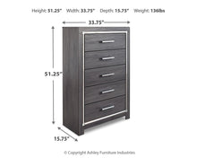 Load image into Gallery viewer, Lodanna King Panel Bed with 2 Storage Drawers, Dresser, Mirror, Chest and Nightstand
