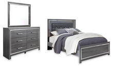 Load image into Gallery viewer, Lodanna Queen Panel Bed with Mirrored Dresser
