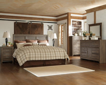Load image into Gallery viewer, Juararo King/California King Panel Headboard Bed with Mirrored Dresser, Chest and Nightstand

