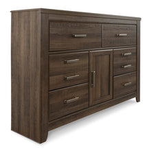 Load image into Gallery viewer, Juararo California King Panel Bed with Mirrored Dresser
