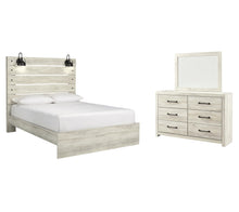 Load image into Gallery viewer, Cambeck Queen Panel Bed with Mirrored Dresser
