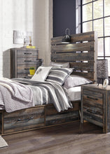 Load image into Gallery viewer, Drystan Full Panel Bed with 4 Storage Drawers with Mirrored Dresser
