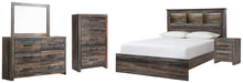 Load image into Gallery viewer, Drystan Queen Bookcase Bed, Dresser, Mirror, Chest and Nightstand
