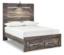 Load image into Gallery viewer, Drystan Full Panel Bed with 2 Storage Drawers with Mirrored Dresser, Chest and Nightstand
