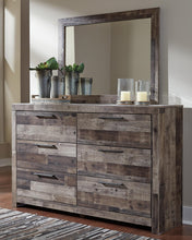 Load image into Gallery viewer, Derekson Queen/Full Panel Headboard Bed with Mirrored Dresser, Chest and Nightstand
