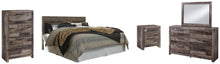 Load image into Gallery viewer, Derekson King Panel Headboard Bed with Mirrored Dresser, Chest and Nightstand
